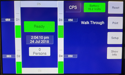 AM-801 portable monitor display close-up 