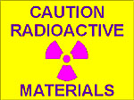 Caution Radioactive Material, cut length