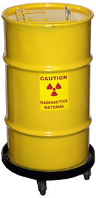 Decay Drums or radioactive waste and storage