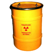 lead lined polyethylene decay drum for radioactive waste disposal in nuclear medicine 