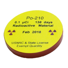 Alpha, beta gamma radioactive disc sources, NRC exempt