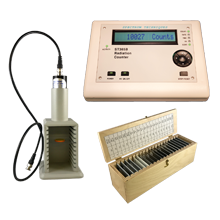 ST365B wireless radiation counter with radioactive source kit, absorbers, GM detector, stand, sample trays, STU software