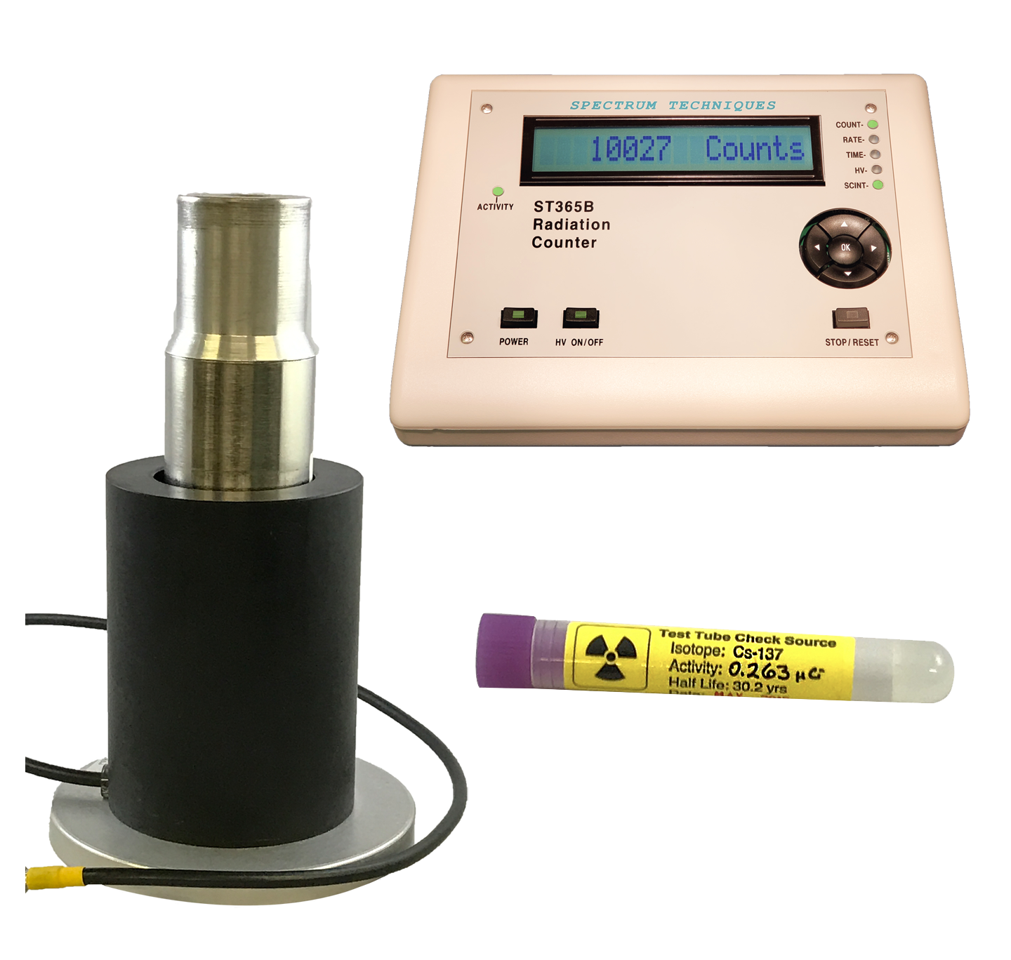 ST365B radiation counter with well scintillation probe